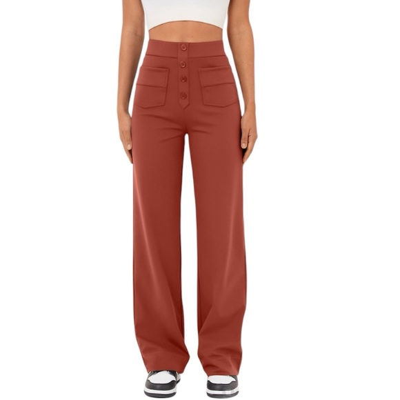 HALARA Pants - Halara | High Waisted Button Multiple Pockets Straight Leg Pants Large Tall NWT